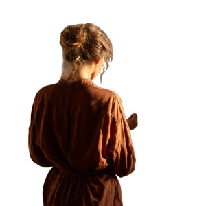 Woman Painting Jesus Vinyl Car Decal Sticker – Waterproof & UV-Resistant 