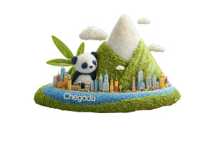 Chinese Zongzi Panda Vinyl Car Decal Sticker – Waterproof & UV-Resistant 