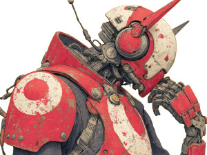 Stylised Robot Vinyl Car Decal Sticker – Waterproof & UV-Resistant 