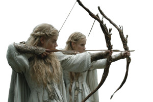 Elven Archery Duel Vinyl Car Decal Sticker – Waterproof & UV-Resistant 