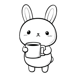 Kawaii Bunny Mug Vinyl Car Decal Sticker – Waterproof & UV-Resistant Kawaii Bunny Mug Vinyl Car Decal Sticker – Waterproof & UV-Resistant