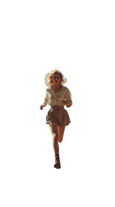Girl Running V2 Vinyl Car Decal Sticker – Waterproof & UV-Resistant 