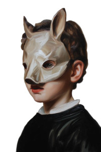 Child In Donkey Mask Vinyl Car Decal Sticker – Waterproof & UV-Resistant 