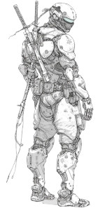 Mecha Ninja Warrior Vinyl Car Decal Sticker – Waterproof & UV-Resistant 