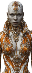 Dystopian Fashion Cyborg Vinyl Car Decal Sticker – Waterproof & UV-Resistant 