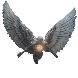 Biomechanical Angel V2 Vinyl Car Decal Sticker – Waterproof & UV-Resistant 