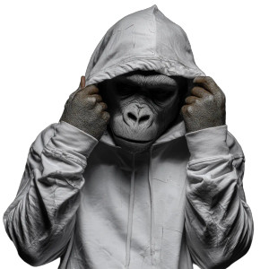 Artist Gorilla Mask Vinyl Car Decal Sticker – Waterproof & UV-Resistant 