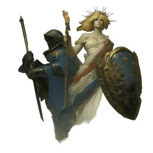 Blond Goddess Knight Vinyl Car Decal Sticker – Waterproof & UV-Resistant Blond Goddess Knight Vinyl Car Decal Sticker – Waterproof & UV-Resistant