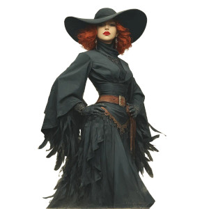 Modern Witch Design Vinyl Car Decal Sticker – Waterproof & UV-Resistant 