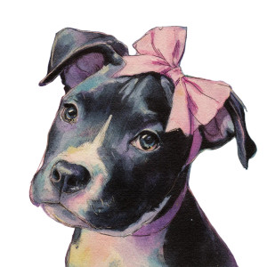 Moody Pitbull Puppy Vinyl Car Decal Sticker – Waterproof & UV-Resistant 