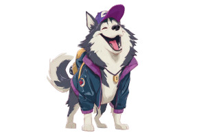 Cartoon Husky Vinyl Car Decal Sticker – Waterproof & UV-Resistant Cartoon Husky Vinyl Car Decal Sticker – Waterproof & UV-Resistant