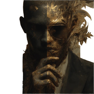 Enigmatic Fractal Figure Vinyl Car Decal Sticker – Waterproof & UV-Resistant 