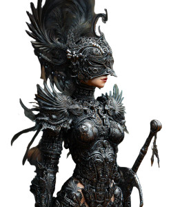 Grimdark Fantasy Warrior Vinyl Car Decal Sticker – Waterproof & UV-Resistant 