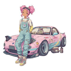 Anime Mechanic Girl V2 Vinyl Car Decal Sticker – Waterproof & UV-Resistant Anime Mechanic Girl V2 Vinyl Car Decal Sticker – Waterproof & UV-Resistant