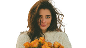 Woman With Roses V3 Vinyl Car Decal Sticker – Waterproof & UV-Resistant 