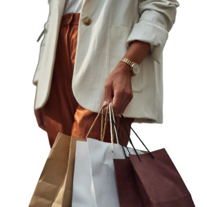 Stylish Shopper Vinyl Car Decal Sticker – Waterproof & UV-Resistant 