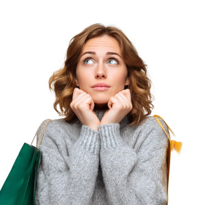 Excited Shopper Vinyl Car Decal Sticker – Waterproof & UV-Resistant 