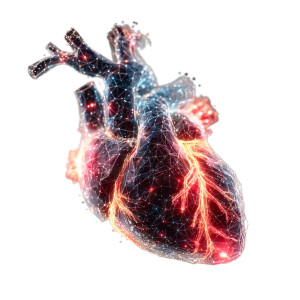 Glowing Blue Heart Vinyl Car Decal Sticker – Waterproof & UV-Resistant 