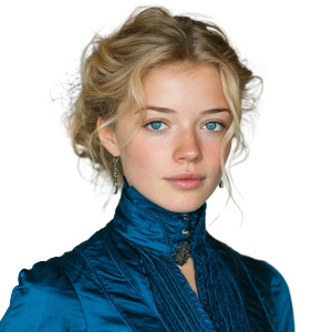 Victorian Blonde Woman Vinyl Car Decal Sticker – Waterproof & UV-Resistant 