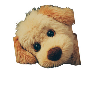 Stuffed Dog Toy Vinyl Car Decal Sticker – Waterproof & UV-Resistant 