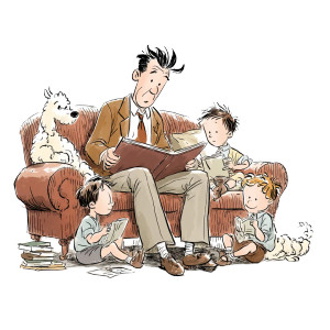 Happy Cartoon Dad Vinyl Car Decal Sticker – Waterproof & UV-Resistant 