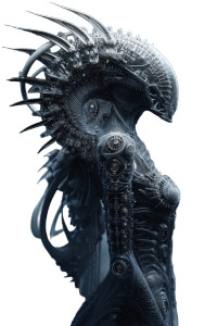 Giger Alien Hybrid Vinyl Car Decal Sticker – Waterproof & UV-Resistant 