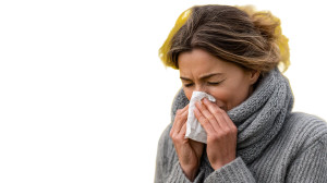 Sneezing Woman Vinyl Car Decal Sticker – Waterproof & UV-Resistant 