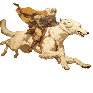 Knight On Borzoi Vinyl Car Decal Sticker – Waterproof & UV-Resistant 