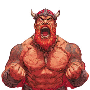 Screaming Viking Bodybuilder Vinyl Car Decal Sticker – Waterproof & UV-Resistant 