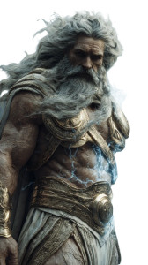 Zeus God Portrait Vinyl Car Decal Sticker – Waterproof & UV-Resistant 