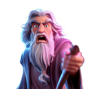 Cartoon Gandalf Vinyl Car Decal Sticker – Waterproof & UV-Resistant 