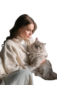 Woman With Cat V27 Vinyl Car Decal Sticker – Waterproof & UV-Resistant Woman With Cat V27 Vinyl Car Decal Sticker – Waterproof & UV-Resistant