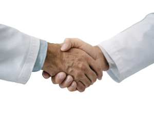 Professional Dentist Handshake Vinyl Car Decal Sticker – Waterproof & UV-Resistant 