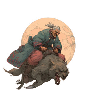 Evil Buryat Witch V2 Vinyl Car Decal Sticker – Waterproof & UV-Resistant 