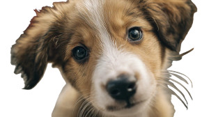 Playful Puppy Cheeks Vinyl Car Decal Sticker – Waterproof & UV-Resistant 