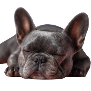 French Bulldog Napping Vinyl Car Decal Sticker – Waterproof & UV-Resistant 