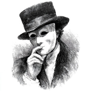 Mysterious Masked Figure V4 Vinyl Car Decal Sticker – Waterproof & UV-Resistant 