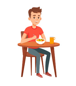 Happy Man Eating V3 Vinyl Car Decal Sticker – Waterproof & UV-Resistant 