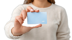 Blue Credit Card Vinyl Car Decal Sticker – Waterproof & UV-Resistant 