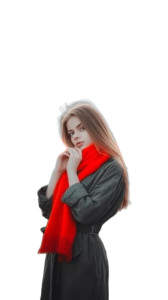 Red Scarf Woman Vinyl Car Decal Sticker – Waterproof & UV-Resistant Red Scarf Woman Vinyl Car Decal Sticker – Waterproof & UV-Resistant
