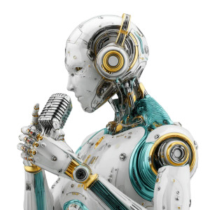 Futuristic Robot Singer Vinyl Car Decal Sticker – Waterproof & UV-Resistant Futuristic Robot Singer Vinyl Car Decal Sticker – Waterproof & UV-Resistant