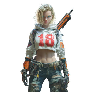 Cyberpunk Android 18 Vinyl Car Decal Sticker – Waterproof & UV-Resistant Cyberpunk Android 18 Vinyl Car Decal Sticker – Waterproof & UV-Resistant