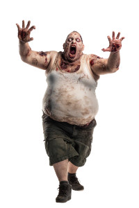 Fat Zombie Horror Vinyl Car Decal Sticker – Waterproof & UV-Resistant 