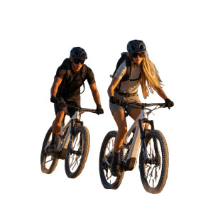 Desert Mountain Bikers Vinyl Car Decal Sticker – Waterproof & UV-Resistant 