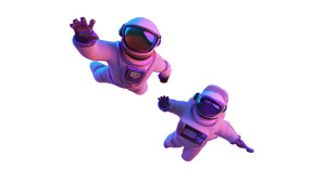 Floating Astronauts Vinyl Car Decal Sticker – Waterproof & UV-Resistant Floating Astronauts Vinyl Car Decal Sticker – Waterproof & UV-Resistant