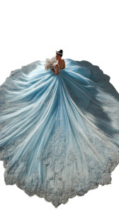 Elegant Wedding Gown V2 Vinyl Car Decal Sticker – Waterproof & UV-Resistant 