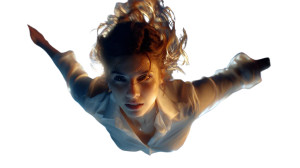 Zero-Gravity Girl Vinyl Car Decal Sticker – Waterproof & UV-Resistant 