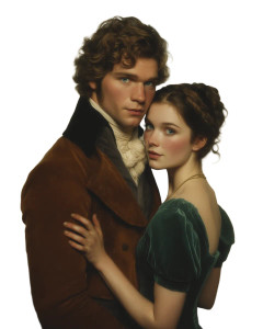 Regency Era Couple Vinyl Car Decal Sticker – Waterproof & UV-Resistant Regency Era Couple Vinyl Car Decal Sticker – Waterproof & UV-Resistant