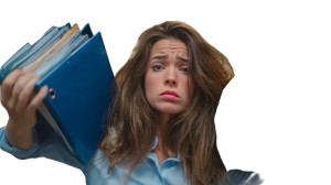 Overburdened Clerk Vinyl Car Decal Sticker – Waterproof & UV-Resistant 