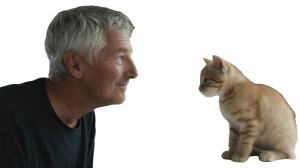 Man And Kitten Vinyl Car Decal Sticker – Waterproof & UV-Resistant 